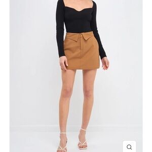 Endless Rose Fold Waist Mini Skort Size XS